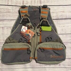Fishpond Upstream Tech Fishing Vest Green and Gray 100% Nylon‎ Men's OS